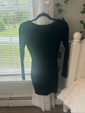 a line satin dress wedding New Fashion Mika Satin A Line V Neck Crew Long Sleeves Wedding Dresses –  TANYA BRIDAL main image 1